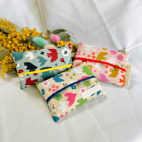 《送料無料》 ポケットティッシュカバー 【3枚セット】 北欧 カラフル ティッシュ入 子供 女の子 男の子1枚目の画像